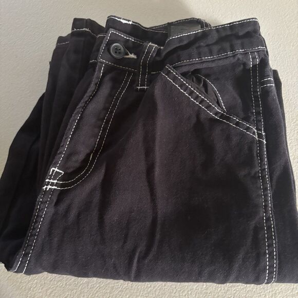 H & M Divided Jeans Women's Size 2 Black 90’s Baggy High Waist Grunge Goth - Picture 15 of 15